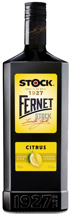 Fernet Stock citrus 27% 1L (čistá fľaša)