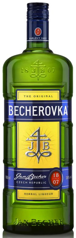 Becherovka 38% 1 l (čistá fľaša)