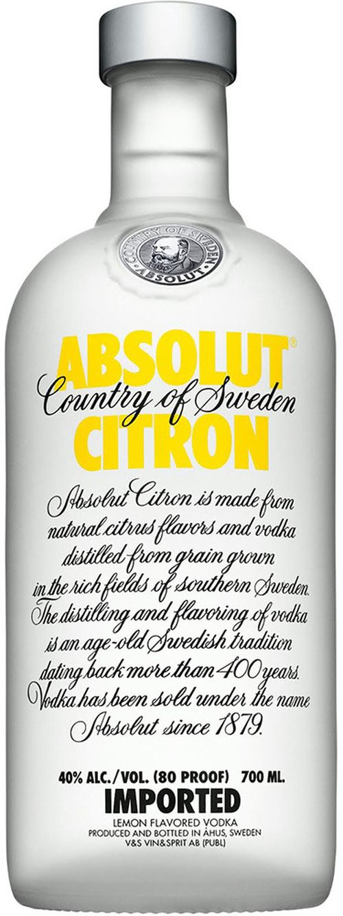 Absolut Citron 40% 0,7 l (čistá fľaša)