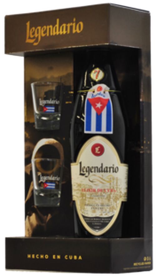 Legendario Elixir de Cuba + 2 poháre 34% 0,7l