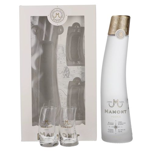 Mamont Vodka 40% 0,7L v kartóne + 2 poháre
