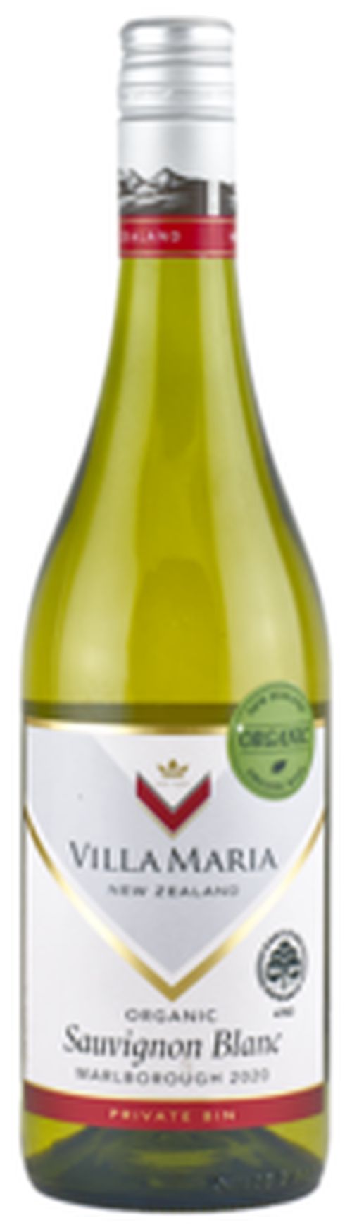 Villa Maria Sauvignon Blanc Marlborough 2020 Private Bin Organic 14% 0,75L
