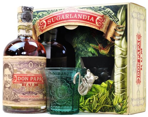 Don Papa 40% 0,7L - Sugarlandia glass (darčekové balenie)