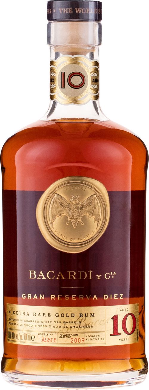 Bacardi Gran Reserva Diez Extra Rare Gold Rum 10y 40% 0,7 l (čistá fľaša)