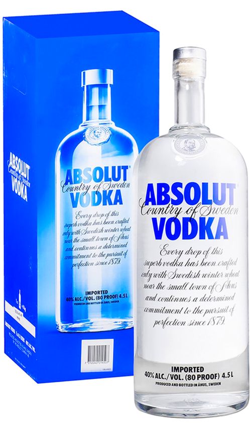 Absolut Vodka 40% 4,5 l (kartón)