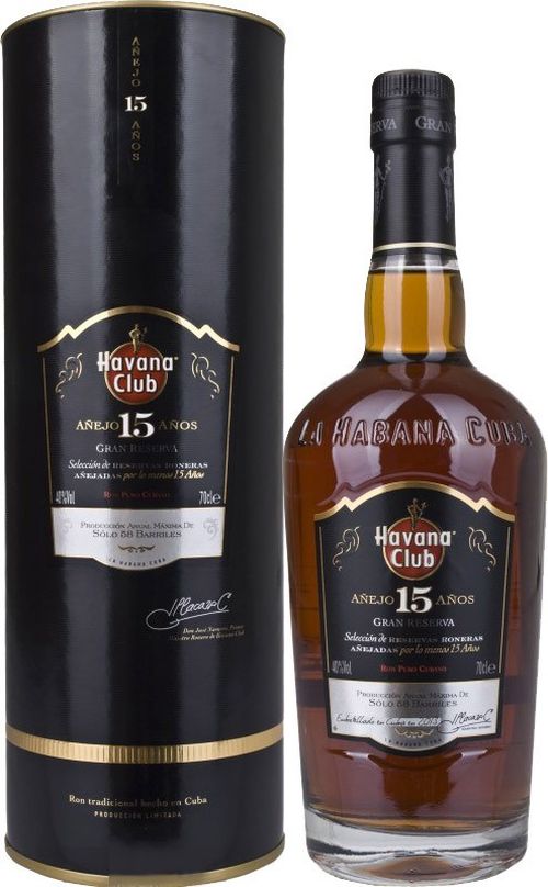 Havana Club Gran Reserva 15y 40% 0,7 l (tuba)